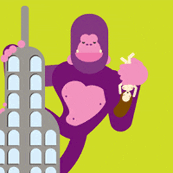 Gif animé King Kong femme